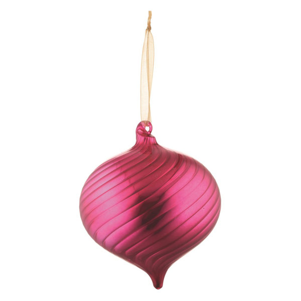 The Holiday Aisle® Citrus Shiny Swirl Glass Onion Ornament & Reviews